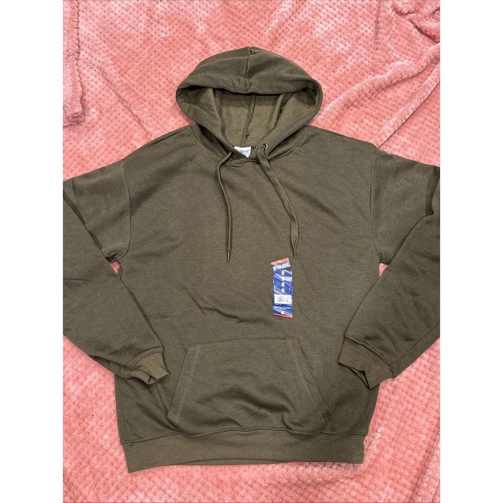 Mission Ridge Men's Long Sleeve Army Green Hoodie‎ Pullover Pockets Small